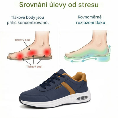 🔥 50% sleva | Ortopedická obuv Ventorte® | Podpora klenby pro úlevu od bolesti; lehká, tlumící nárazy a s nepromokavým koženým svrškem.