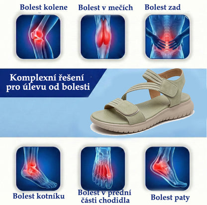 Pohodlné ortopedické sandály – ergonomická podpora klenby, nastavitelná šířka, zkrášlují nohy.
