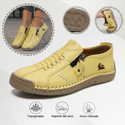 🔥 Dnešní speciální nabídka: sleva 60 %! 🎁 Dámské kožené mokasíny na zip, pohodlné ergonomické boty, nazouvací ležérní turistické boty