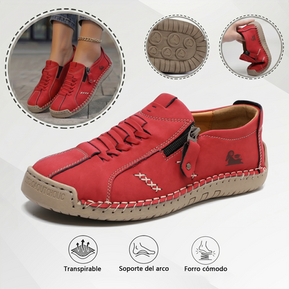 🔥 Dnešní speciální nabídka: sleva 60 %! 🎁 Dámské kožené mokasíny na zip, pohodlné ergonomické boty, nazouvací ležérní turistické boty