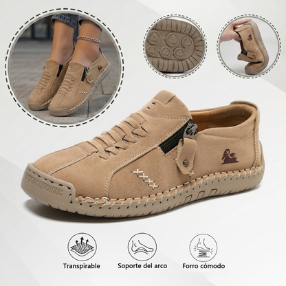 🔥 Dnešní speciální nabídka: sleva 60 %! 🎁 Dámské kožené mokasíny na zip, pohodlné ergonomické boty, nazouvací ležérní turistické boty