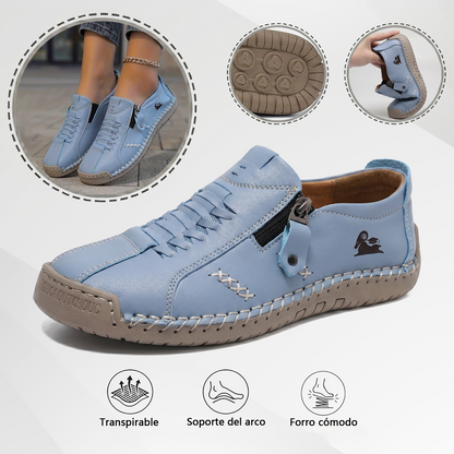 🔥 Dnešní speciální nabídka: sleva 60 %! 🎁 Dámské kožené mokasíny na zip, pohodlné ergonomické boty, nazouvací ležérní turistické boty